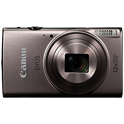 Canon IXUS 285 HS Digital Camera, Full HD 1080p, 20.2MP, 12x Optical Zoom, 24x Zoom Plus, Wi-Fi, NFC, 3 LCD Screen with Wrist Strap Silver Canon IXUS 285 HS Digital Camera, Full HD 1080p, 20.2MP, 12x Optical Zoom, 24x Zoom Plus, Wi-Fi, NFC, 3 LCD Screen with Wrist Strap Silver